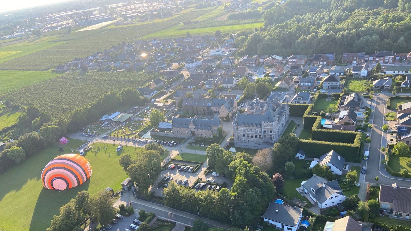 Ballonvlucht boven Haspengouw